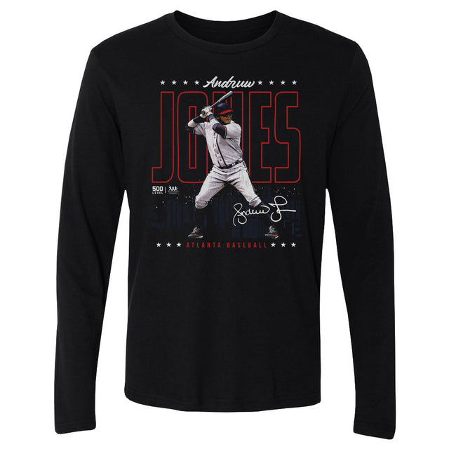Andruw Jones Men's Long Sleeve T-Shirt | 500 LEVEL