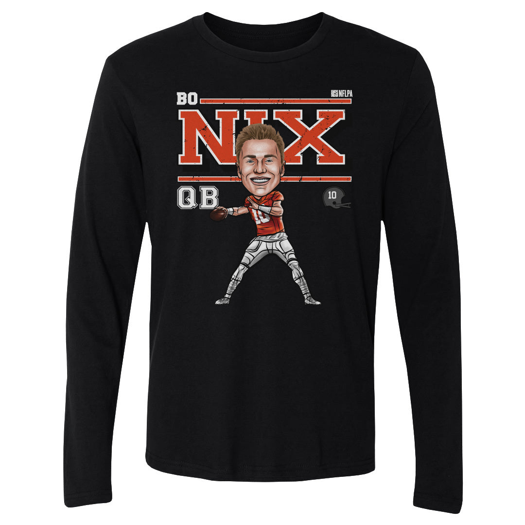 Bo Nix Men&#39;s Long Sleeve T-Shirt | 500 LEVEL