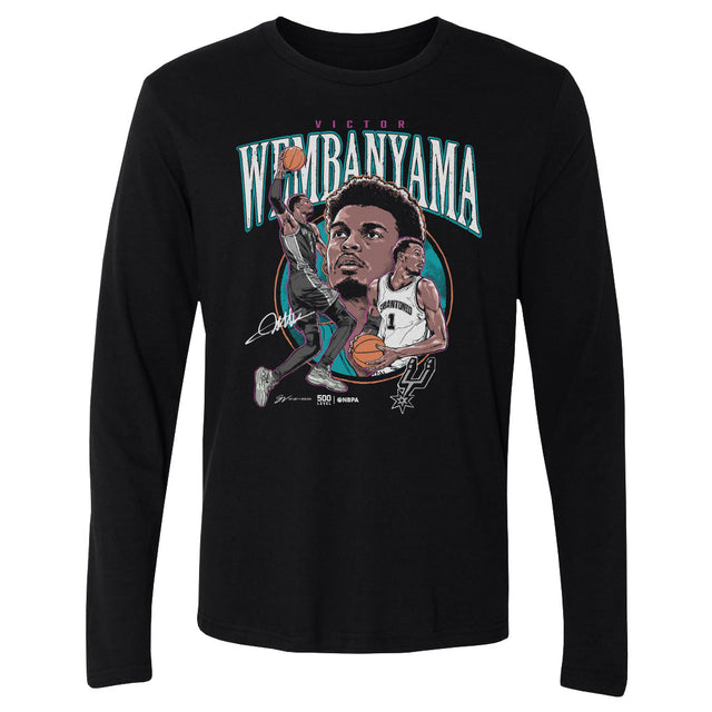 Victor Wembanyama Men's Long Sleeve T-Shirt | 500 LEVEL