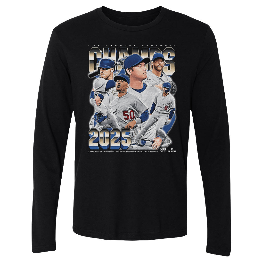 Los Angeles D Baseball Men's Long Sleeve T-Shirt | 500 LEVEL