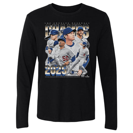 Los Angeles D Baseball Men's Long Sleeve T-Shirt | 500 LEVEL