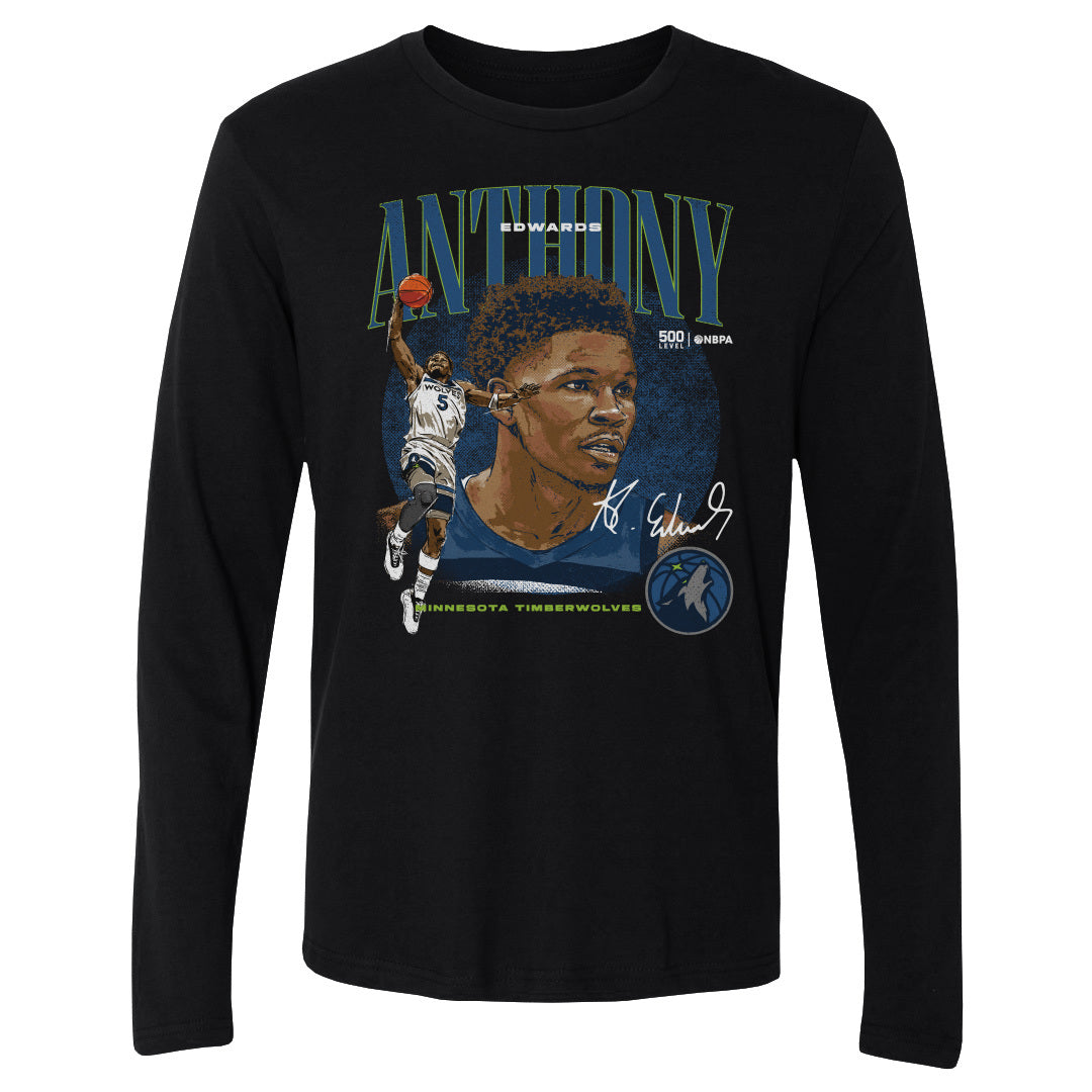 Anthony Edwards Men's Long Sleeve T-Shirt | 500 LEVEL