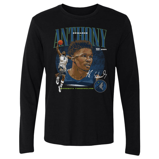 Anthony Edwards Men's Long Sleeve T-Shirt | 500 LEVEL