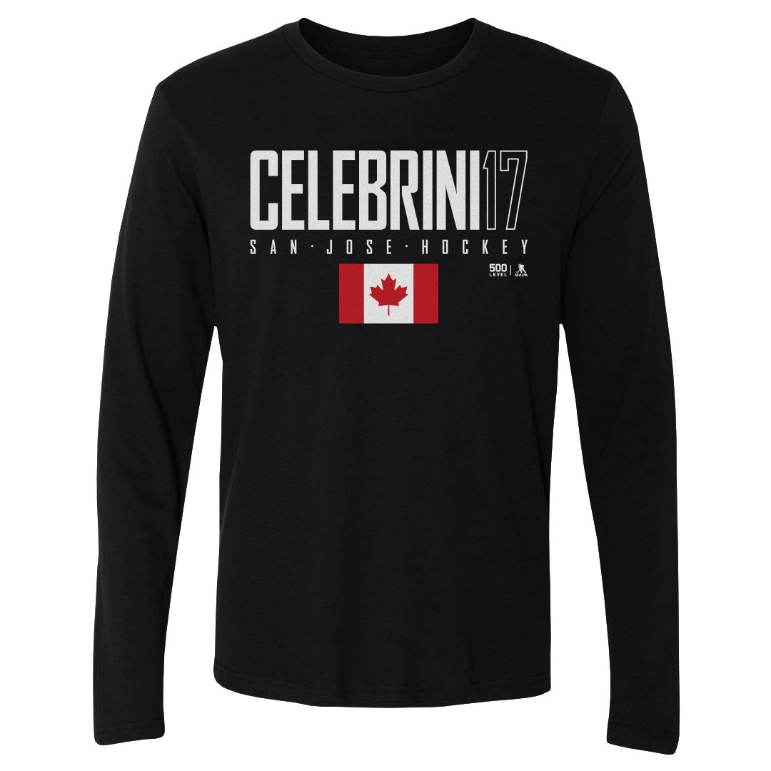 Macklin Celebrini Men's Long Sleeve T-Shirt | 500 LEVEL