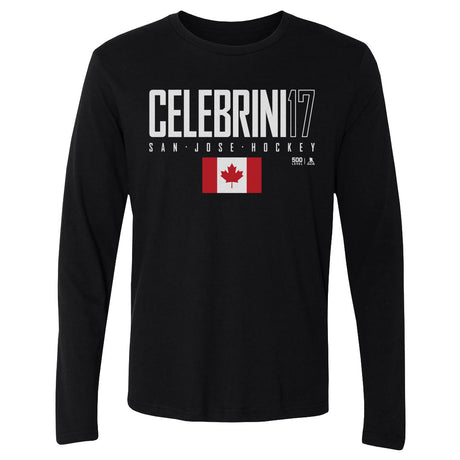 Macklin Celebrini Men's Long Sleeve T-Shirt | 500 LEVEL