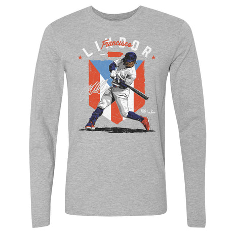 Francisco Lindor Men's Long Sleeve T-Shirt | 500 LEVEL