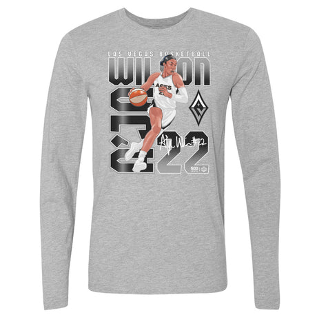 A'ja Wilson Men's Long Sleeve T-Shirt | 500 LEVEL