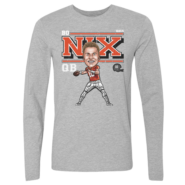 Bo Nix Men's Long Sleeve T-Shirt | 500 LEVEL