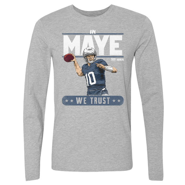 Drake Maye Men's Long Sleeve T-Shirt | 500 LEVEL