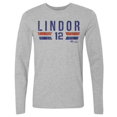 Francisco Lindor Men's Long Sleeve T-Shirt | 500 LEVEL