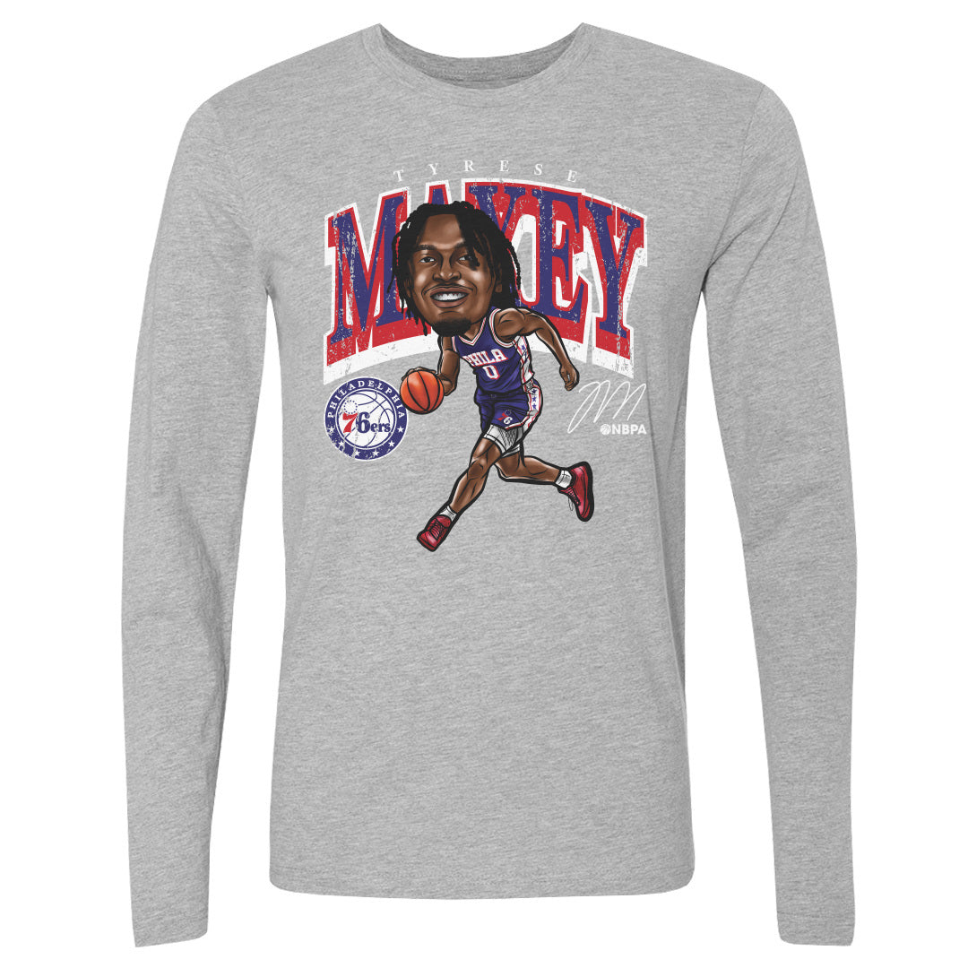 Tyrese Maxey Men's Long Sleeve T-Shirt | 500 LEVEL