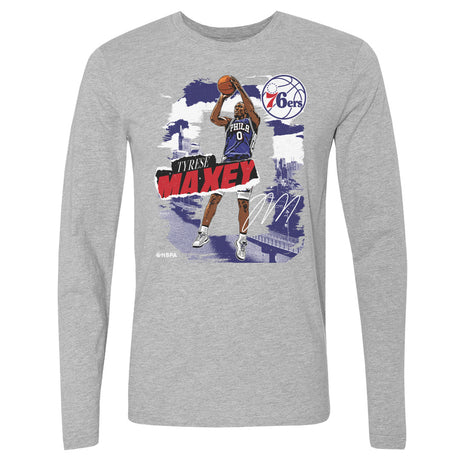 Tyrese Maxey Men's Long Sleeve T-Shirt | 500 LEVEL