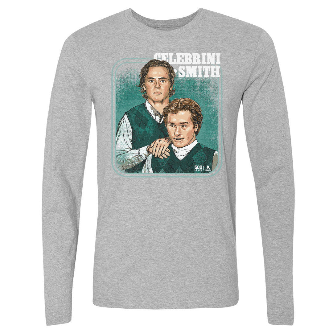 Macklin Celebrini Men's Long Sleeve T-Shirt | 500 LEVEL