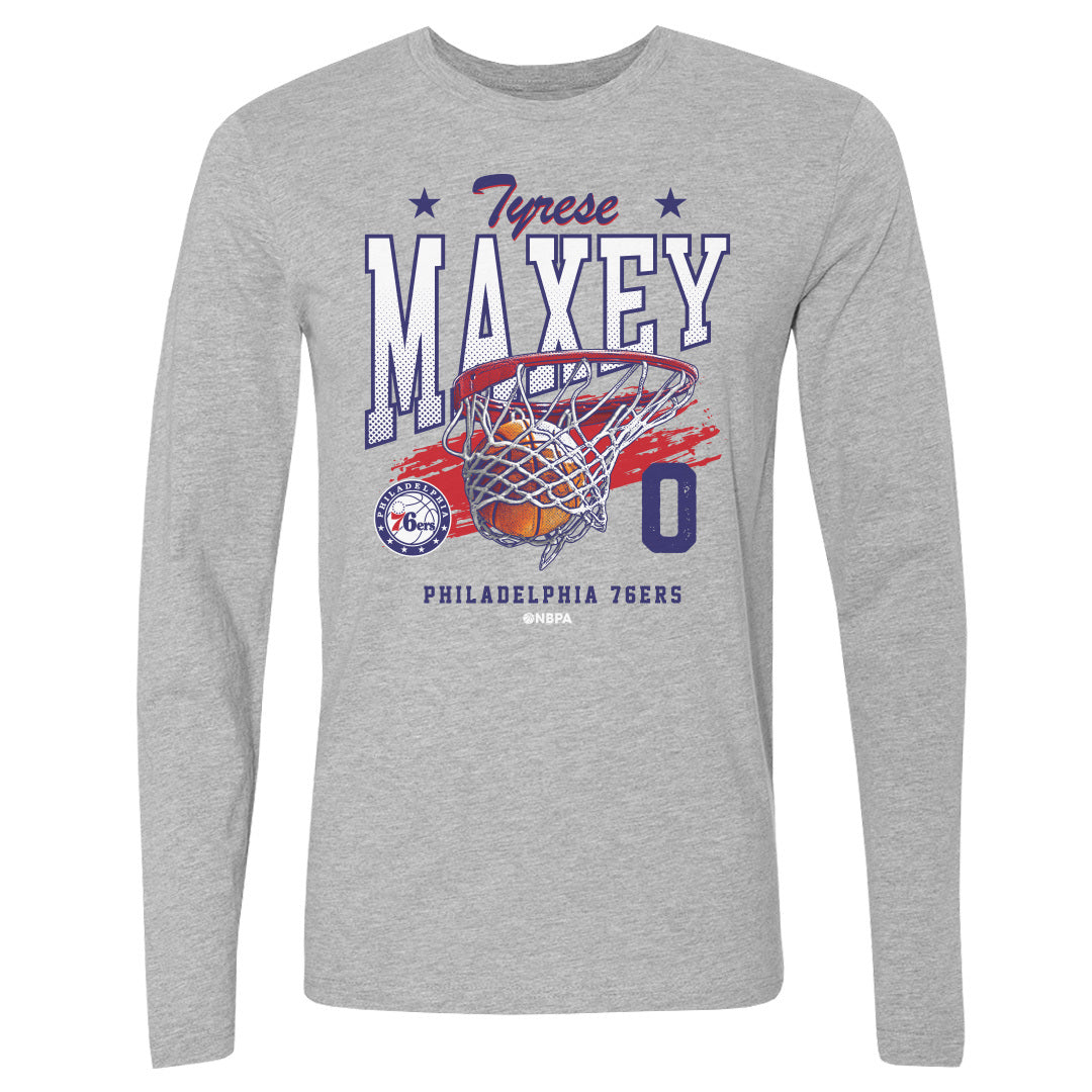 Tyrese Maxey Men's Long Sleeve T-Shirt | 500 LEVEL