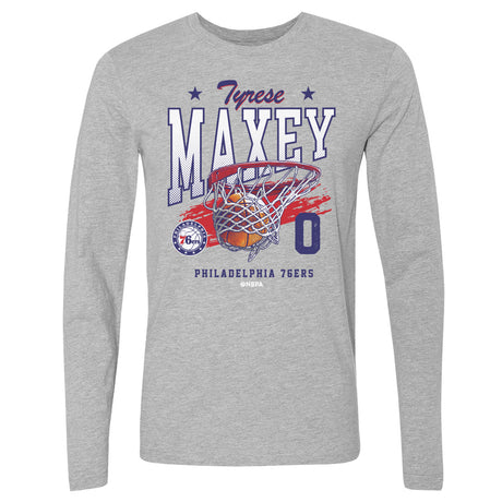 Tyrese Maxey Men's Long Sleeve T-Shirt | 500 LEVEL