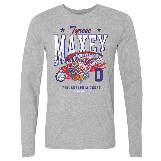 Tyrese Maxey Men's Long Sleeve T-Shirt | 500 LEVEL