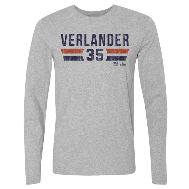 Justin Verlander Men's Long Sleeve T-Shirt | 500 LEVEL
