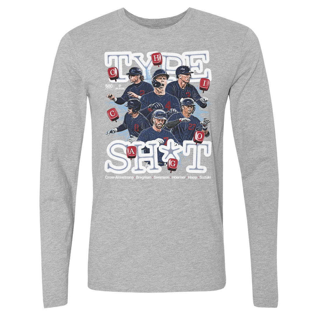 Chicago C Baseball Men's Long Sleeve T-Shirt | 500 LEVEL