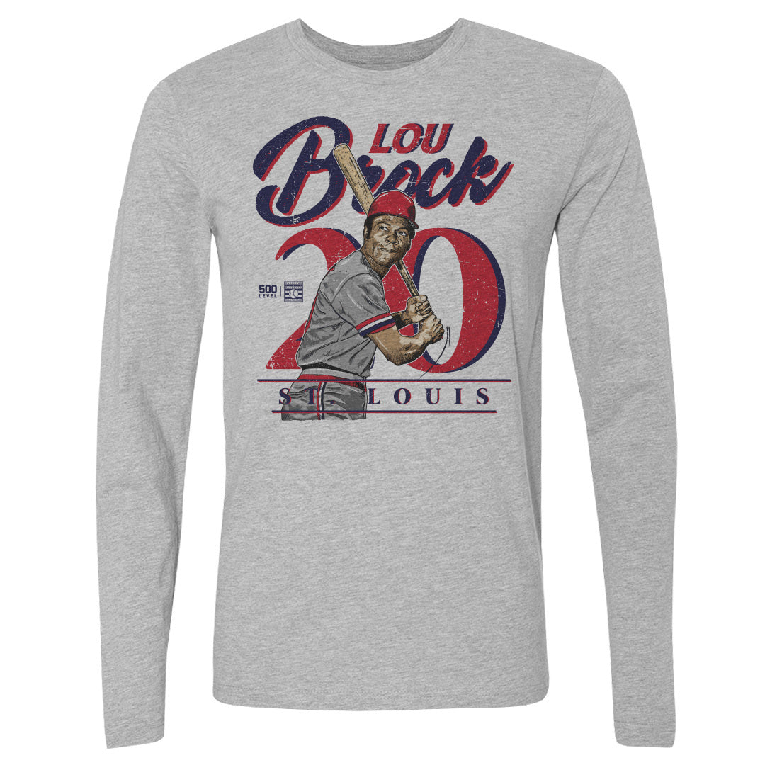 Lou Brock Men's Long Sleeve T-Shirt | 500 LEVEL
