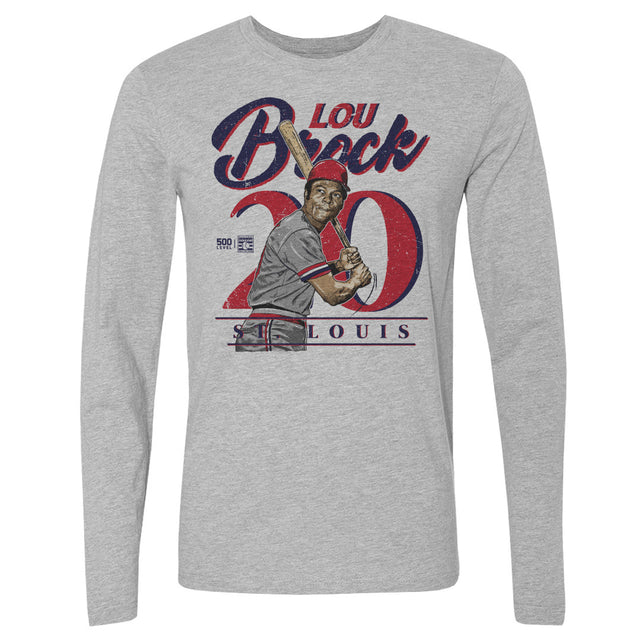 Lou Brock Men's Long Sleeve T-Shirt | 500 LEVEL