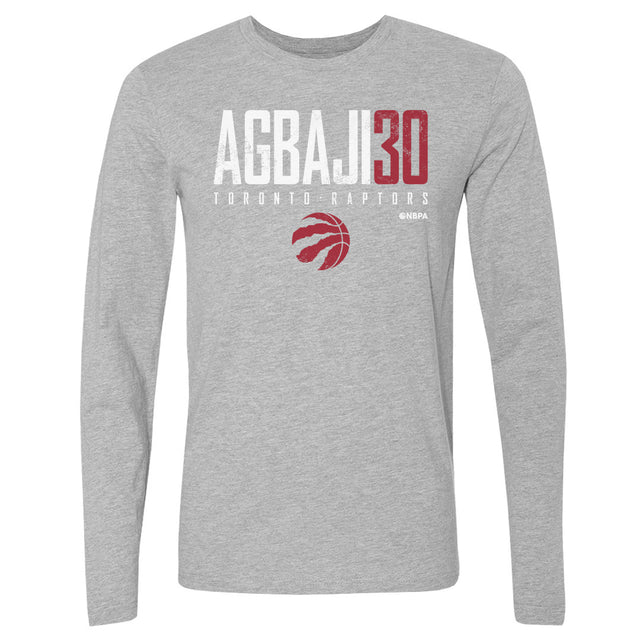 Ochai Agbaji Men's Long Sleeve T-Shirt | 500 LEVEL