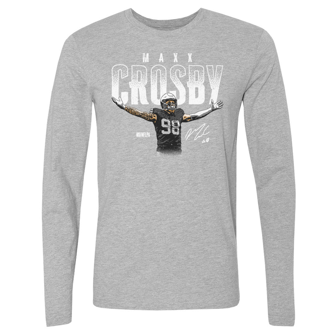 Maxx Crosby Men's Long Sleeve T-Shirt | 500 LEVEL