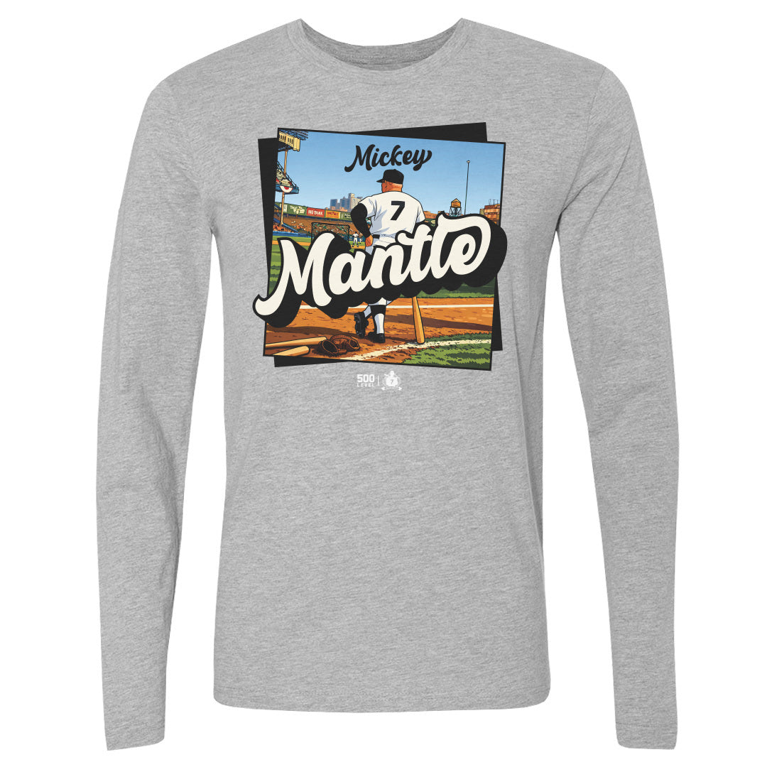 Mickey Mantle Men's Long Sleeve T-Shirt | 500 LEVEL