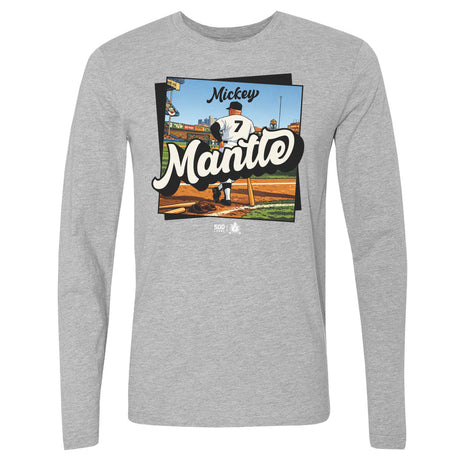 Mickey Mantle Men's Long Sleeve T-Shirt | 500 LEVEL