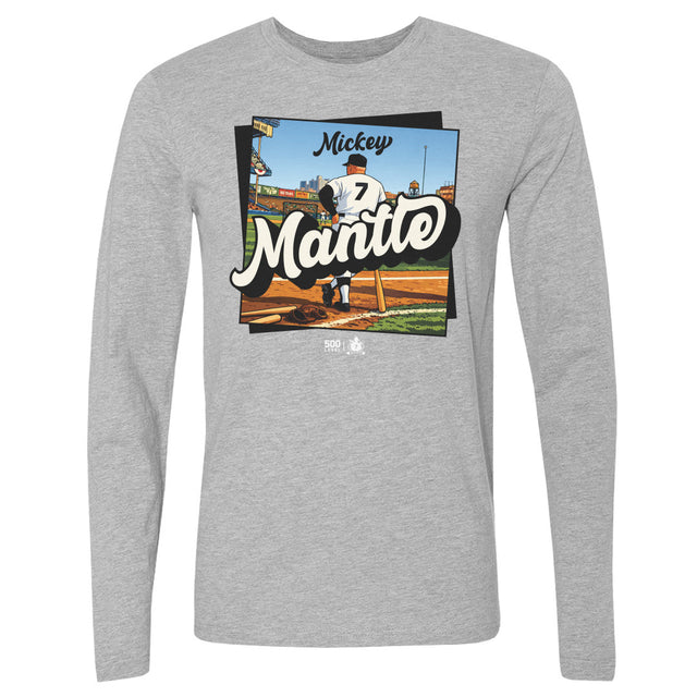 Mickey Mantle Men's Long Sleeve T-Shirt | 500 LEVEL