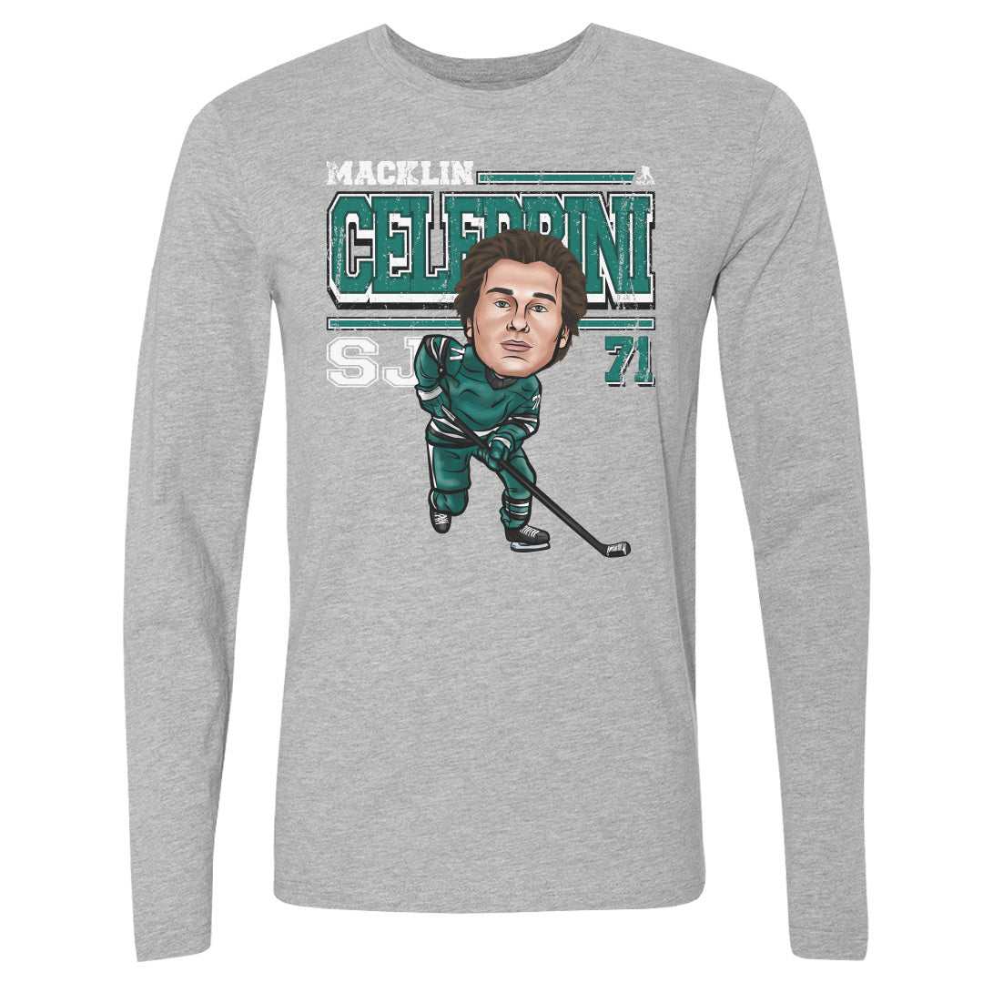 Macklin Celebrini Men's Long Sleeve T-Shirt | 500 LEVEL