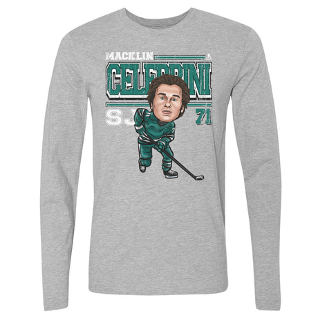 Macklin Celebrini Men's Long Sleeve T-Shirt | 500 LEVEL
