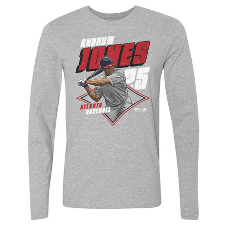 Andruw Jones Men's Long Sleeve T-Shirt | 500 LEVEL