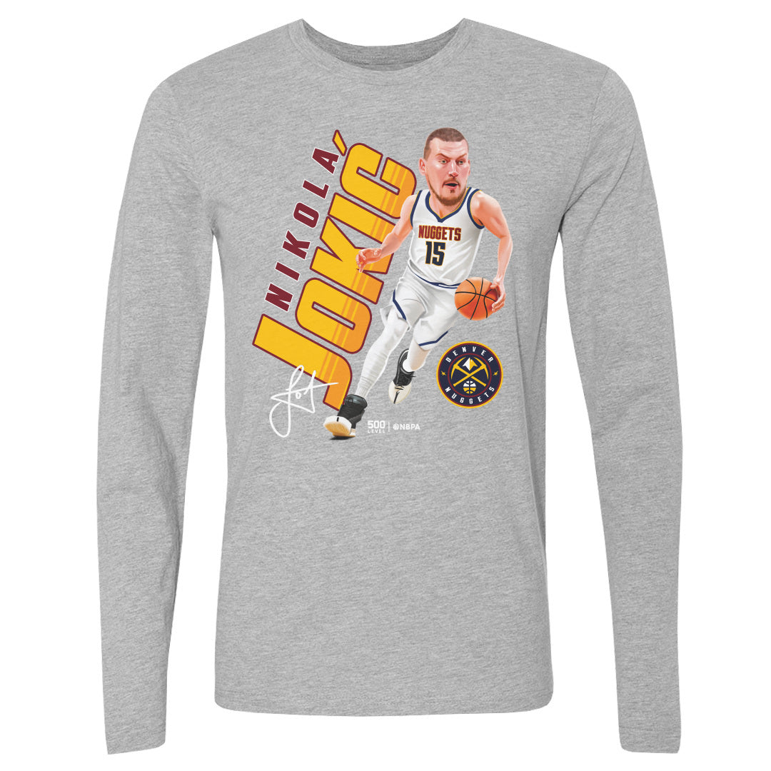 Nikola Jokic Men's Long Sleeve T-Shirt | 500 LEVEL