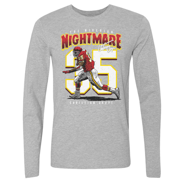 Christian Okoye Men's Long Sleeve T-Shirt | 500 LEVEL