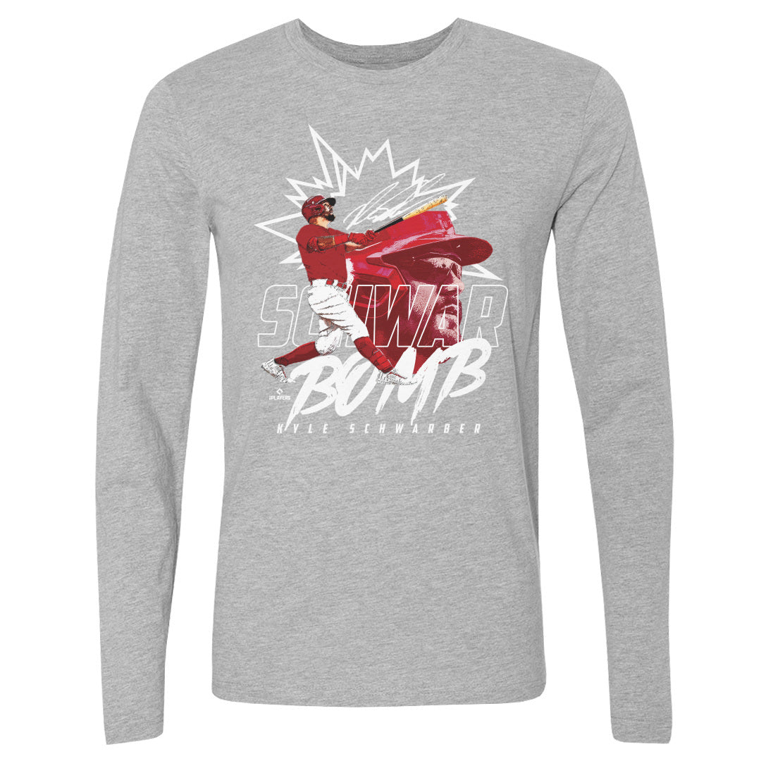 Kyle Schwarber Men's Long Sleeve T-Shirt | 500 LEVEL