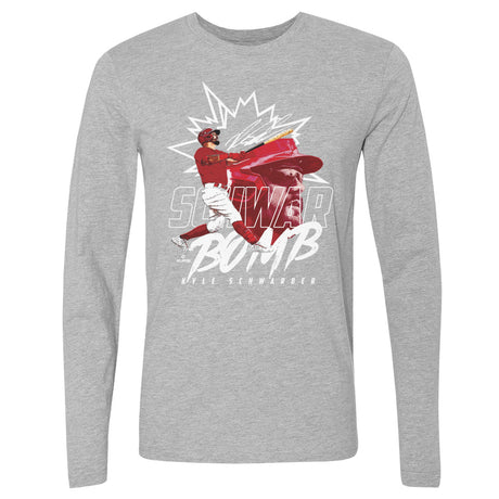 Kyle Schwarber Men's Long Sleeve T-Shirt | 500 LEVEL
