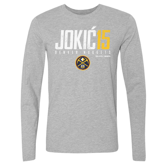 Nikola Jokic Men's Long Sleeve T-Shirt | 500 LEVEL