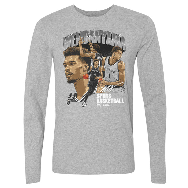 Victor Wembanyama Men's Long Sleeve T-Shirt | 500 LEVEL