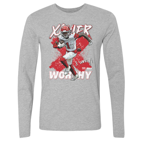 Xavier Worthy Men's Long Sleeve T-Shirt | 500 LEVEL