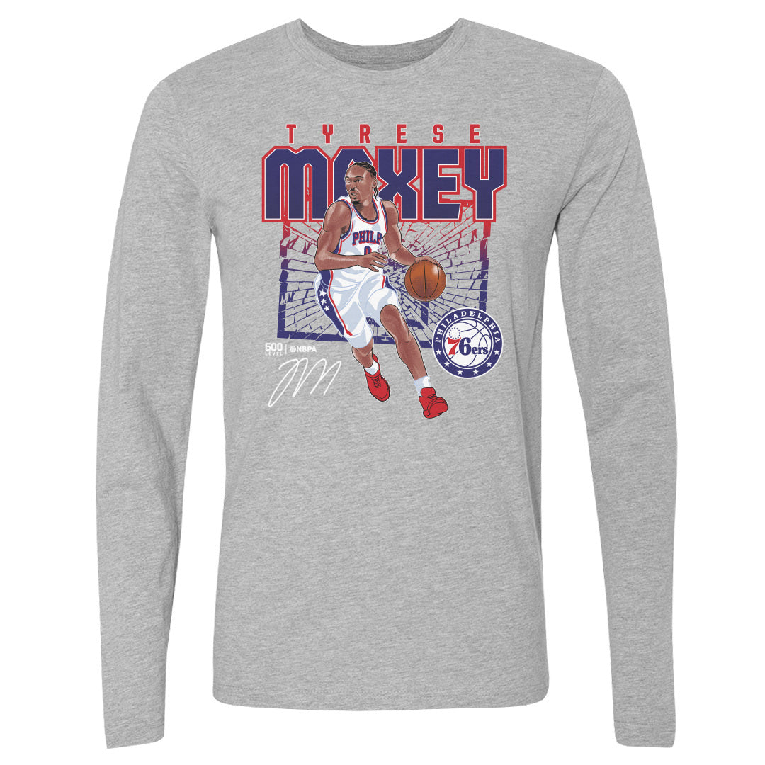 Tyrese Maxey Men's Long Sleeve T-Shirt | 500 LEVEL