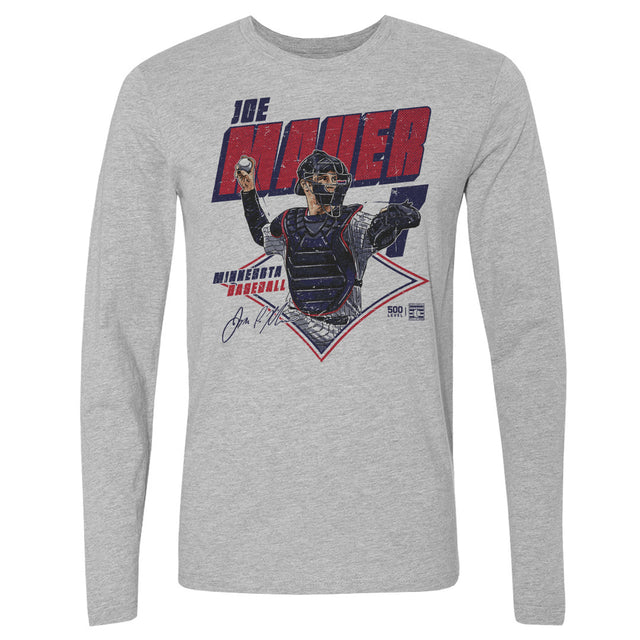 Joe Mauer Men's Long Sleeve T-Shirt | 500 LEVEL