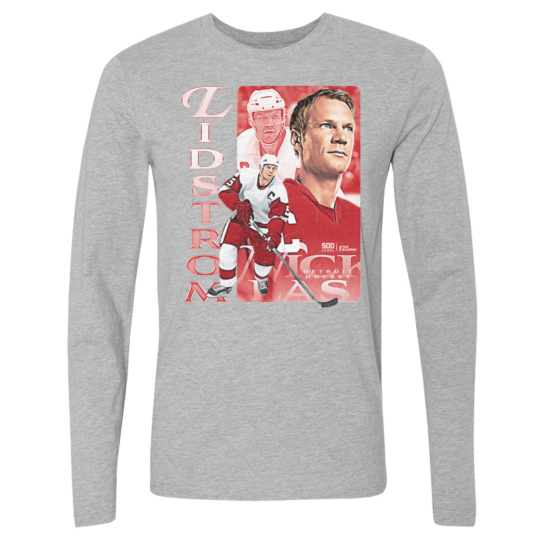 Nicklas Lidstrom Men's Long Sleeve T-Shirt | 500 LEVEL