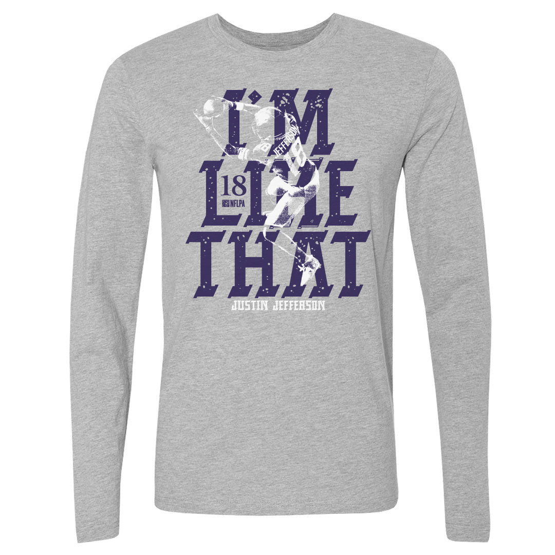 Justin Jefferson Men's Long Sleeve T-Shirt | 500 LEVEL