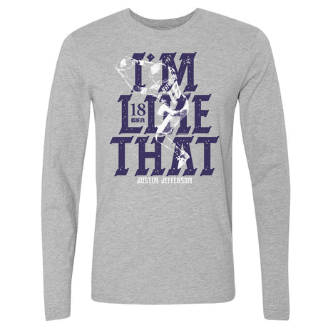 Justin Jefferson Men's Long Sleeve T-Shirt | 500 LEVEL