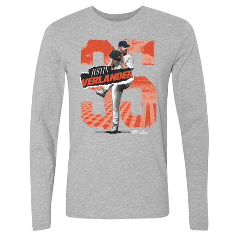 Justin Verlander Men's Long Sleeve T-Shirt | 500 LEVEL