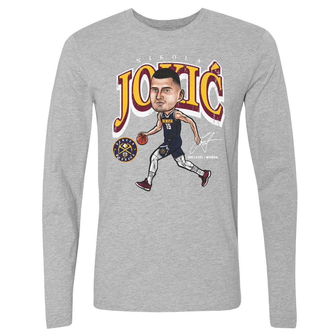 Nikola Jokic Men's Long Sleeve T-Shirt | 500 LEVEL