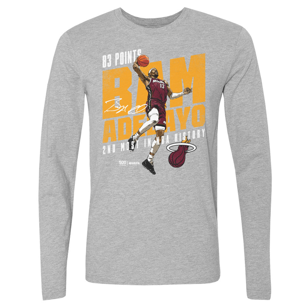 Bam Adebayo Men's Long Sleeve T-Shirt | 500 LEVEL