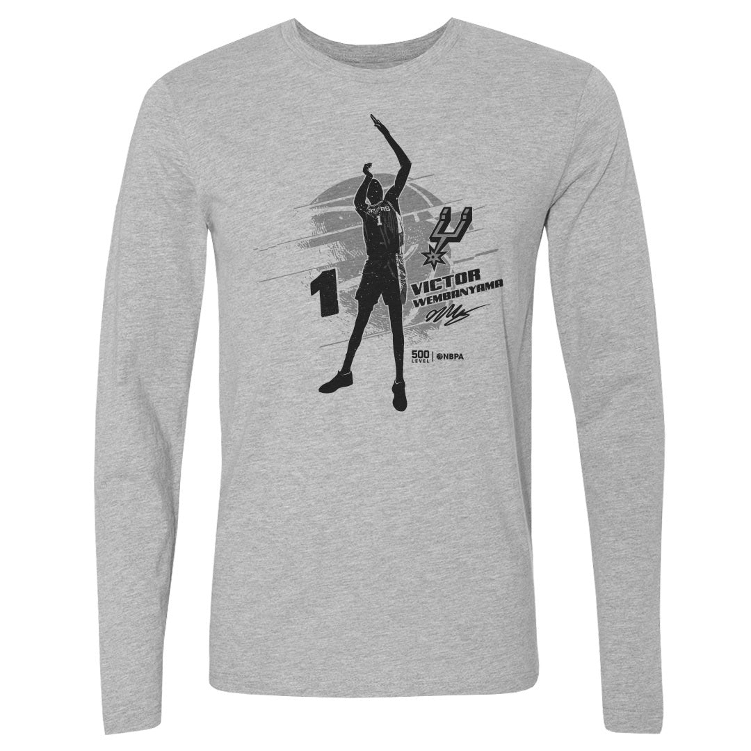 Victor Wembanyama Men's Long Sleeve T-Shirt | 500 LEVEL