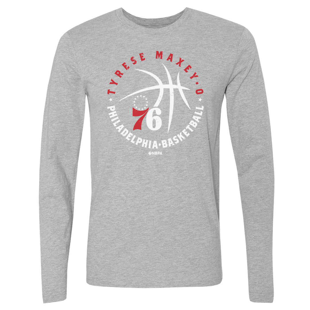 Tyrese Maxey Men&#39;s Long Sleeve T-Shirt | 500 LEVEL