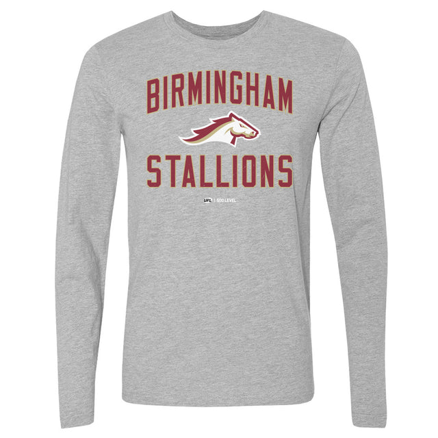 Birmingham Stallions Men's Long Sleeve T-Shirt | 500 LEVEL